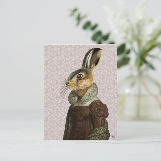 Frau Hare Postkarte (Stehend Vorderseite)
