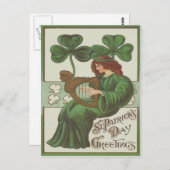 Frau Harp von Erin Kleeblatt Postkarte (Vorne/Hinten)