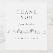 Frau Heart Rings Lesbian Wedding Vielen Dank Weinetikett (Einzelnes Label)