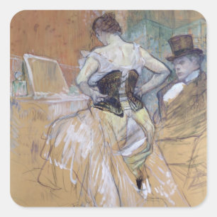 Frau Henrides Toulouse-Lautrec   an ihrer Quadratischer Aufkleber