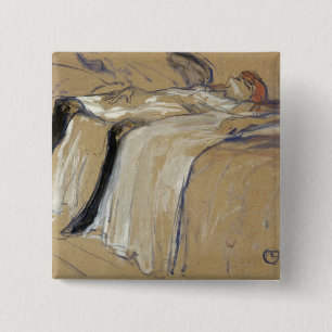 Frau Henrides Toulouse-Lautrec  , die auf ihrem Button