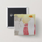 Frau Henrides Toulouse-Lautrec | im Bett, Profil Button (Vorne & Hinten)