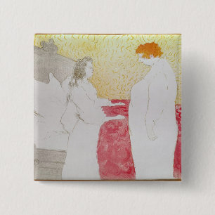 Frau Henrides Toulouse-Lautrec   im Bett, Profil Button