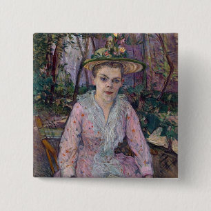Frau Henrides Toulouse-Lautrec mit einem Button