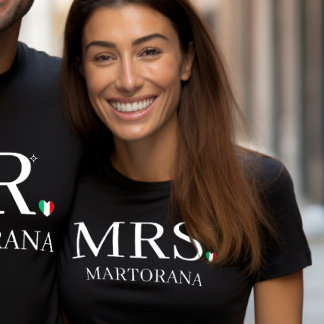 FRAU Herz mit italienischer Flagge Personalisiert  Tri-Blend Shirt