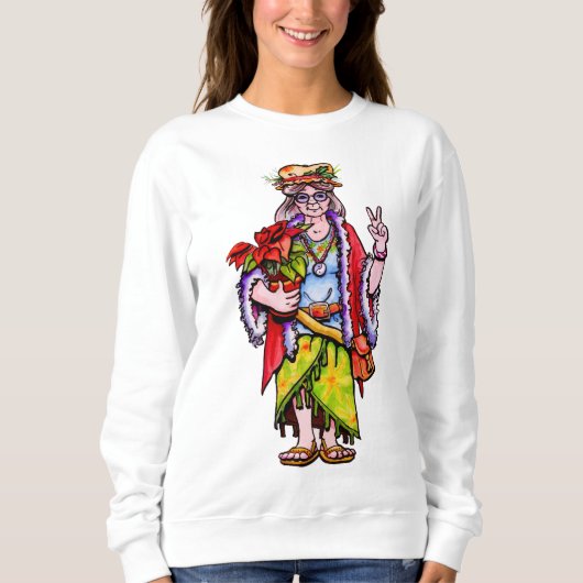 Frau Hippie Santa Sweatshirt (Vorderseite)