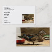 Frau hölzerne Ente Visitenkarte (Vorne/Hinten)