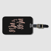 Frau Honeymoon Rose Gold - Blush Pink Gepäckanhänger (Vorderseite (Horizontal))