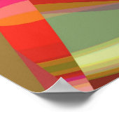 Frau hört heiße Musik Poster (Ecke)