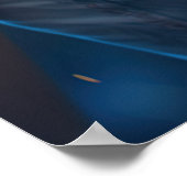 Frau hört Musik mit Kopfhörern Poster (Ecke)