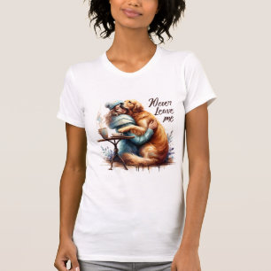 Frau Hugging Dog T-Shirt