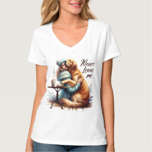 Frau Hugging Dog T-Shirt