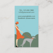 Frau Hund Vintag Art Deco Visitenkarte (Rückseite)