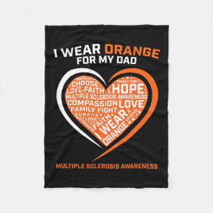 Frau I Wear Orange für meinen Vater Multiple Skler Fleecedecke