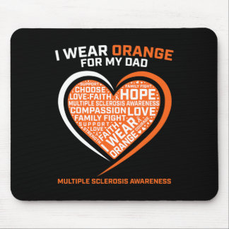 Frau I Wear Orange für meinen Vater Multiple Skler Mousepad