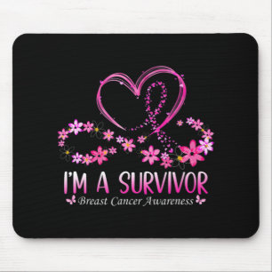 Frau Ich bin eine Überlebende Brustkrebs Bewusstse Mousepad
