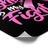 Frau ihr Kampf ist mein Kampf gegen Brustkrebs-Auf Poster (Ecke)