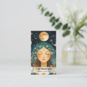 Frau Illustration Energie Heiler Reiki Spirituell Visitenkarte (Stehend Vorderseite)