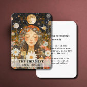 Frau Illustration Energie Heiler Reiki Spirituell Visitenkarte