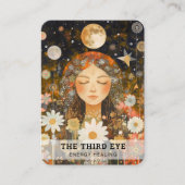 Frau Illustration Energie Heiler Reiki Spirituell Visitenkarte (Vorderseite)