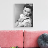 Frau im Abend Gown Leinwanddruck (Insitu (Wohnzimmer))
