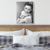 Frau im Abend Gown Leinwanddruck (Insitu (Schlafzimmer))