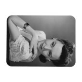 Frau im Abend Gown Magnet (Horizontal)