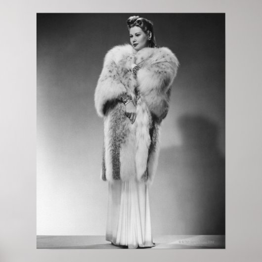 Frau im Abendkleid 2 Poster (Vorne)