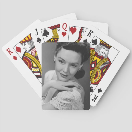 Frau im Abends-Kleid Spielkarten (Rückseite)