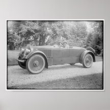 Frau im Auto 1900 - Vintage-Bild