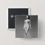 Frau im Badeanzug Button (Vorne & Hinten)