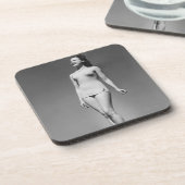 Frau im Badeanzug Getränkeuntersetzer (Linke Seite)