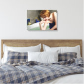 Frau im Badezimmer Leinwanddruck (Insitu (Schlafzimmer))