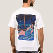 Frau im Bett T-Shirt (Rückseite)