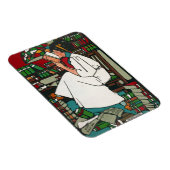 Frau im Bibliotheksmagnet Magnet (Rechte Seite)