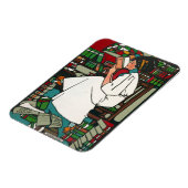 Frau im Bibliotheksmagnet Magnet (Linke Seite)