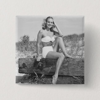 Frau im Bikini Button