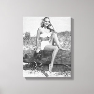 Frau im Bikini Leinwanddruck