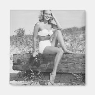 Frau im Bikini Magnet
