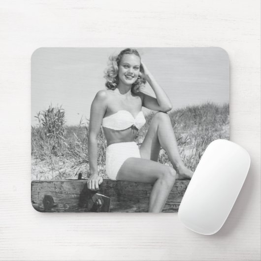 Frau im Bikini Mousepad (Mit Mouse)