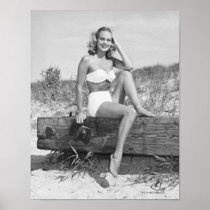 Frau im Bikini Poster