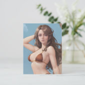 Frau im Bikini Postkarte (Stehend Vorderseite)