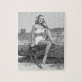 Frau im Bikini Puzzle (Vertikal)