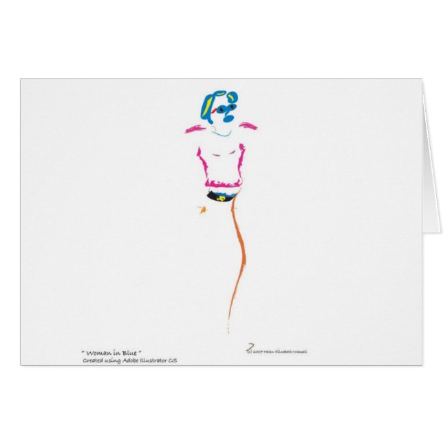 Frau im Blau (Vorderseite (Horizontal))