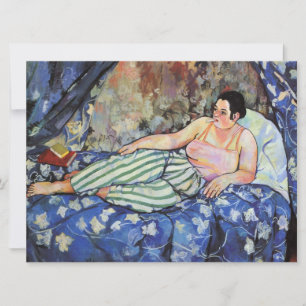 Frau im blauen Schlafzimmer (von Suzanne Valadon) Karte