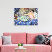 Frau im blauen Schlafzimmer (von Suzanne Valadon) Leinwanddruck (Insitu (Wohnzimmer))