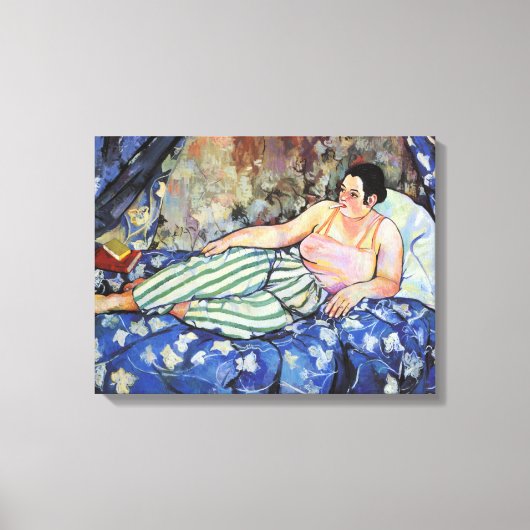 Frau im blauen Schlafzimmer (von Suzanne Valadon) Leinwanddruck (Vorderseite)