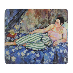 Frau im blauen Schlafzimmer (von Suzanne Valadon) Schneidebrett