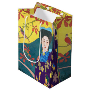 Frau im Blumengarten, Goyō Hashiguchi Mittlere Geschenktüte