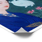 Frau im Blumengarten, Goyō Hashiguchi Poster (Ecke)